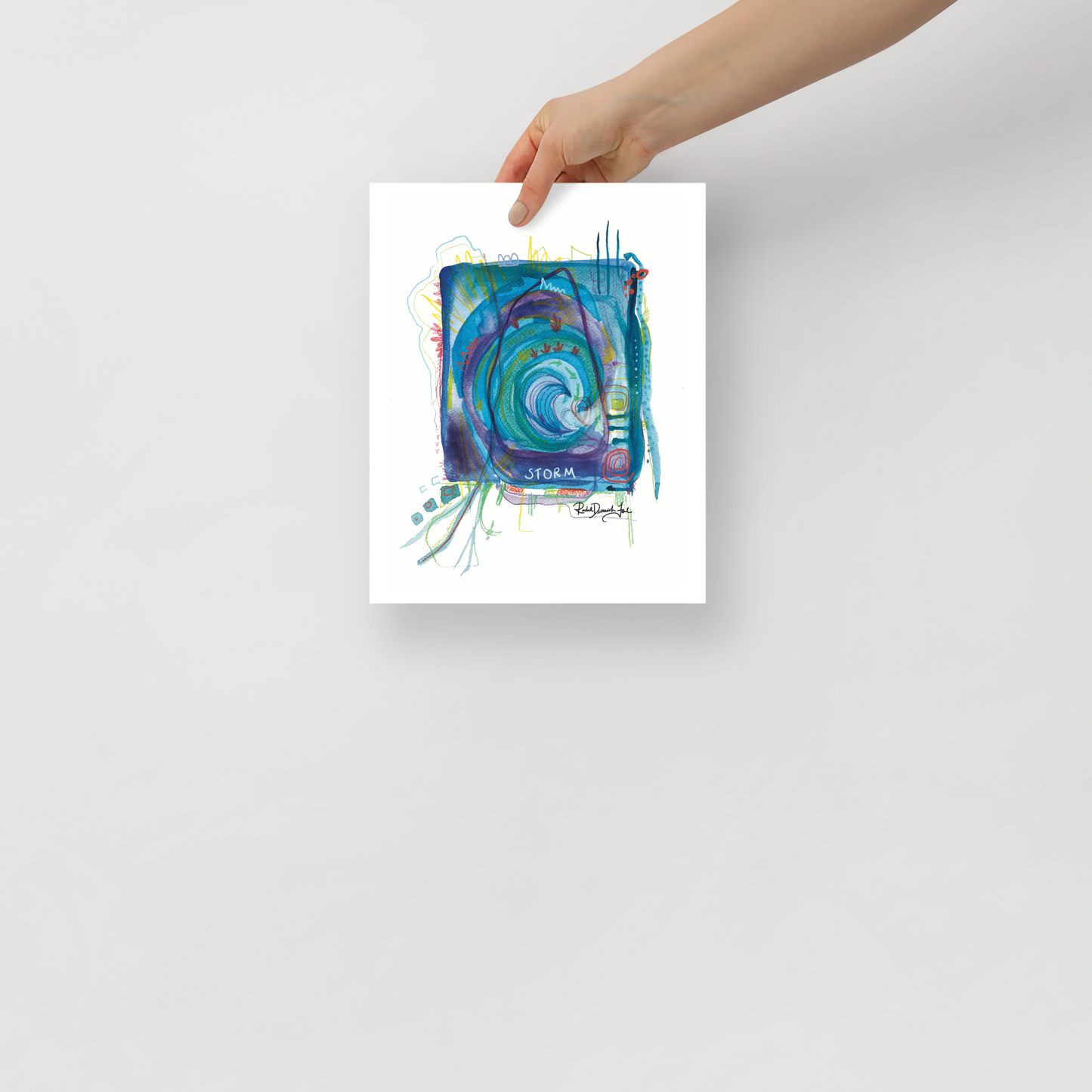 Soul Series #10- Storm: Abstract illustration, Giclee Print by Rachel Devenish Ford.