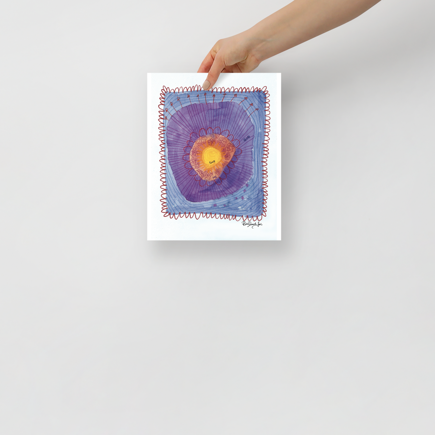 Diagram #3- Inside/Outside: Portrait illustration, Giclee Print by Rachel Devenish Ford.