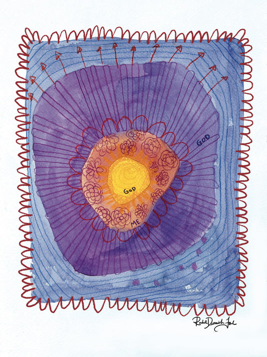 Diagram #3- Inside/Outside: Portrait illustration, Giclee Print by Rachel Devenish Ford.