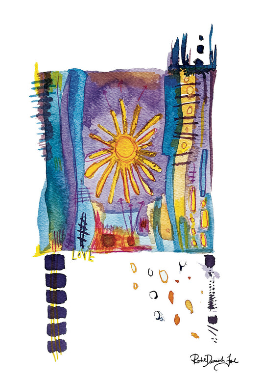 Soul Series #2- Love: Abstract illustration, Giclee Print by Rachel Devenish Ford.