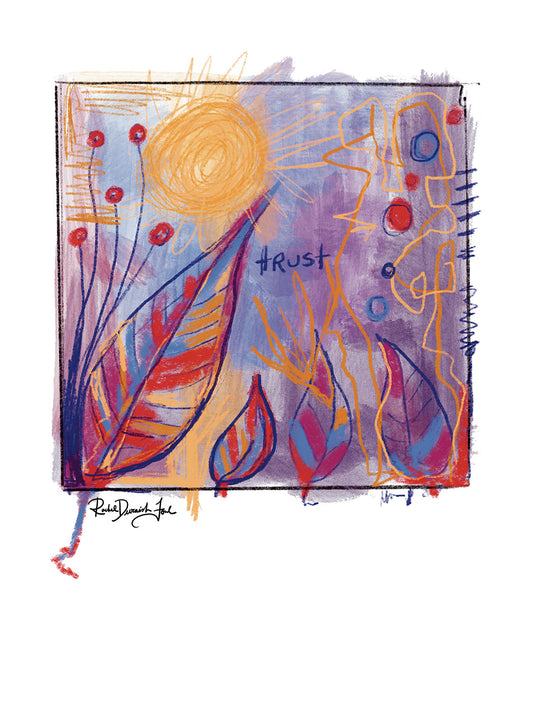 Soul Series #9- Trust: Abstract illustration, Giclee Print by Rachel Devenish Ford.