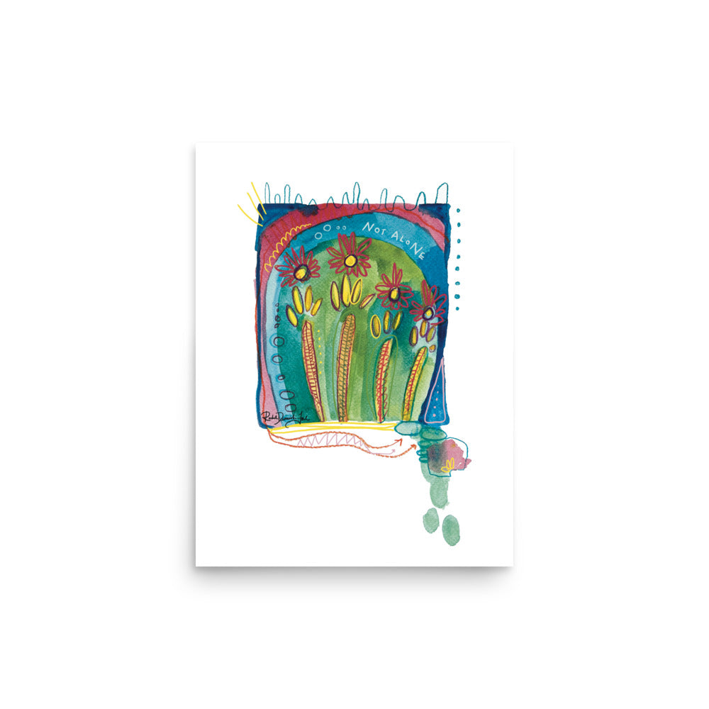 Soul Series #6- Not Alone: Abstract illustration, Giclee Print by Rachel Devenish Ford.
