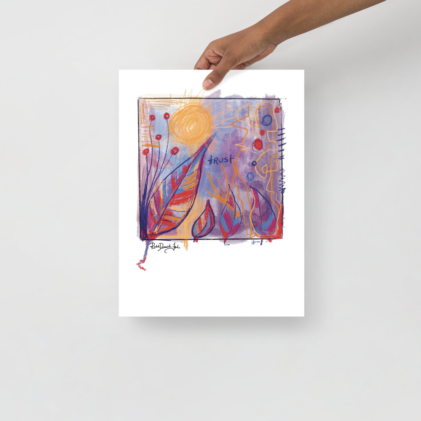 Soul Series #9- Trust: Abstract illustration, Giclee Print by Rachel Devenish Ford.