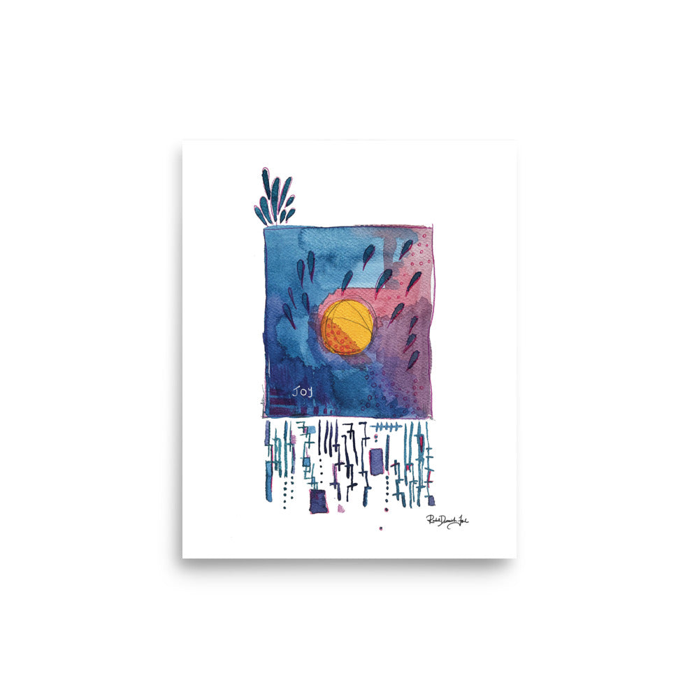 Soul Series #1- Joy: Abstract illustration, Giclee Print by Rachel Devenish Ford.