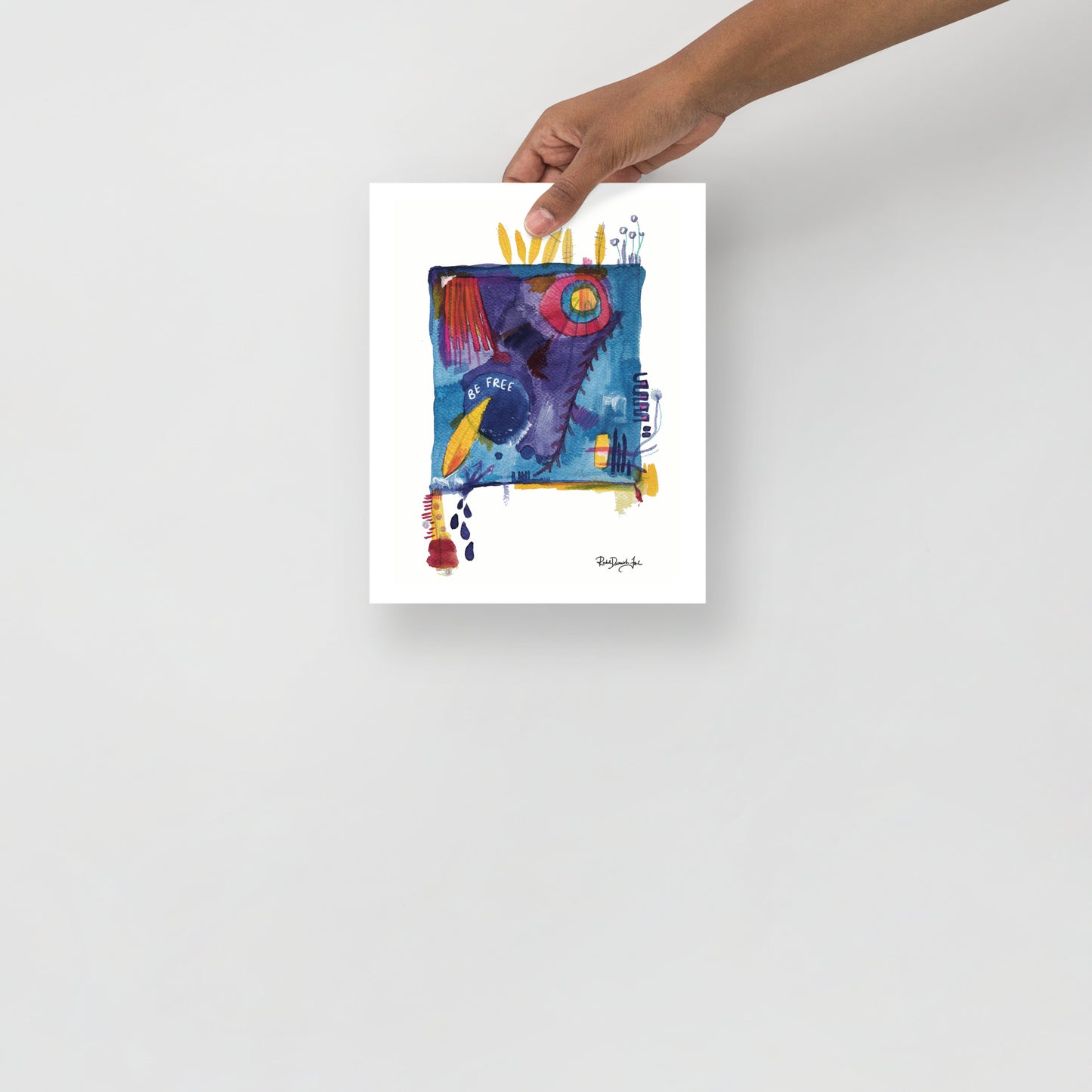 Soul Series #3- Be Free: Abstract illustration, Giclee Print by Rachel Devenish Ford.