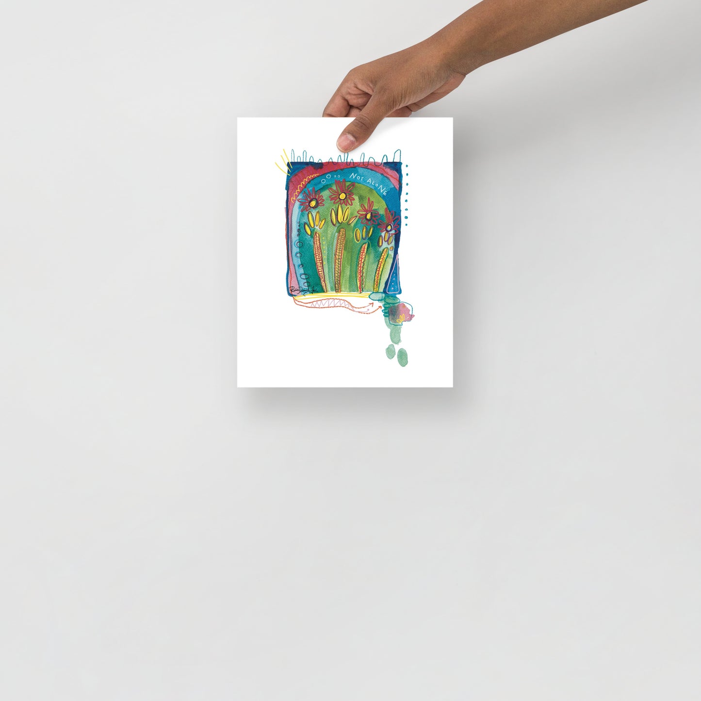 Soul Series #6- Not Alone: Abstract illustration, Giclee Print by Rachel Devenish Ford.
