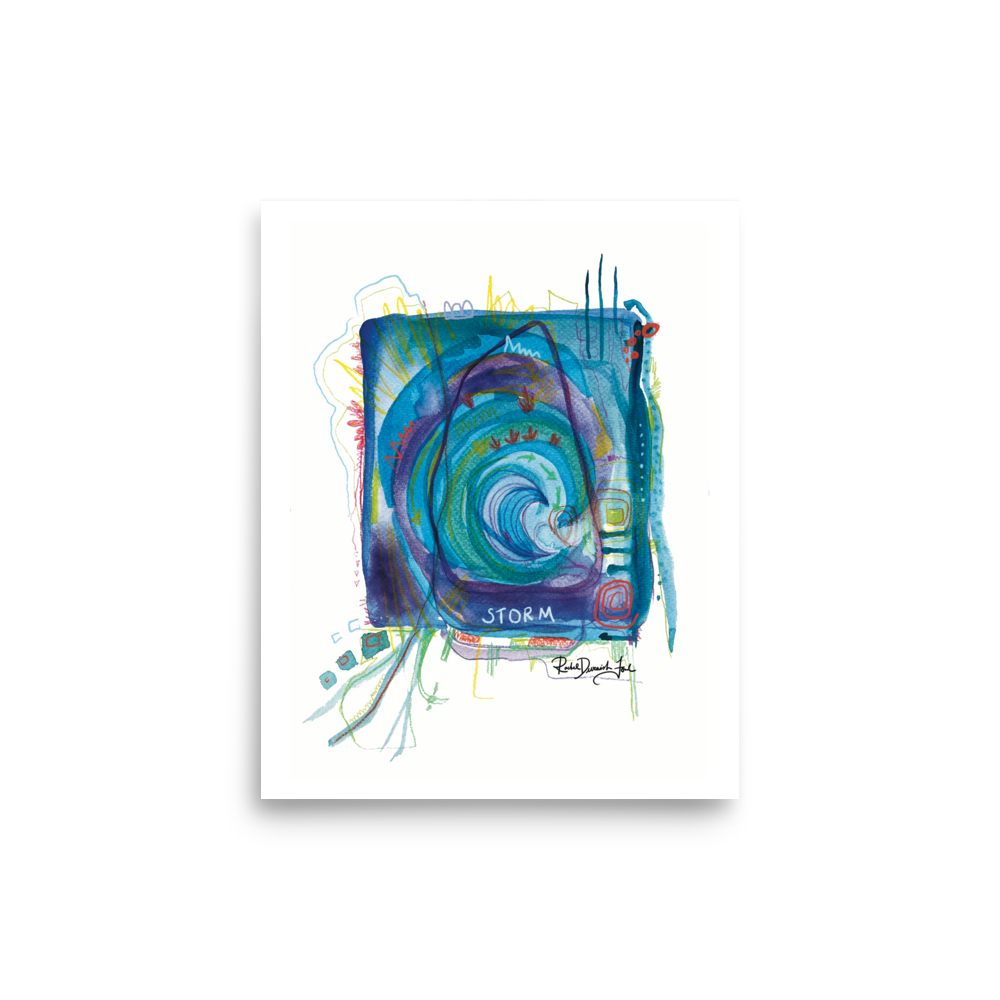 Soul Series #10- Storm: Abstract illustration, Giclee Print by Rachel Devenish Ford.
