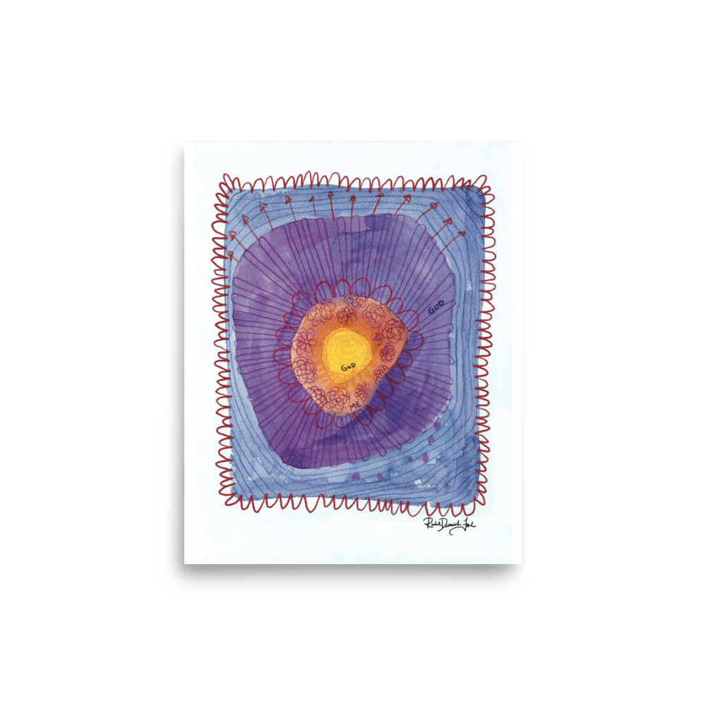 Diagram #3- Inside/Outside: Portrait illustration, Giclee Print by Rachel Devenish Ford.