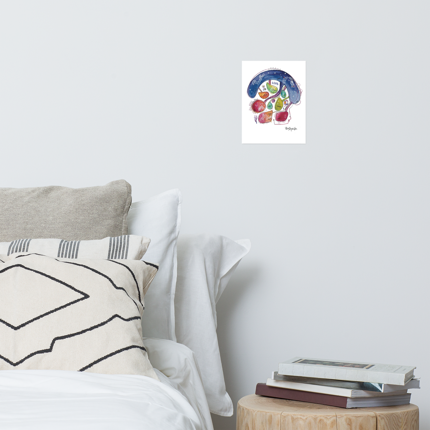 Diagram #4- Tethered/Untethered: Portrait illustration, Giclee Print by Rachel Devenish Ford.